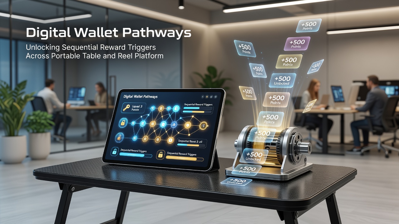 Mobile screen showing connected digital wallet pathways activating rewards in live table and slot reel sessions