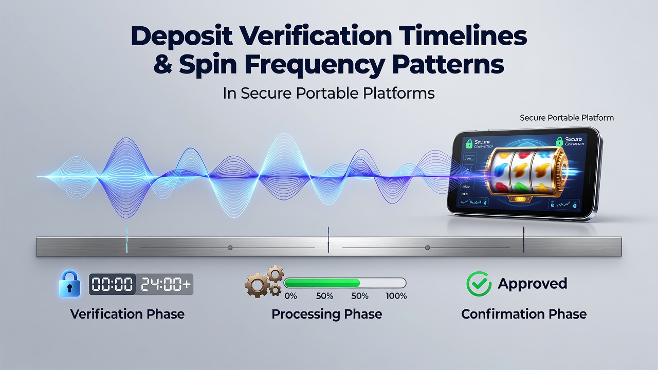 Mobile gaming platform interface showing deposit verification progress alongside slot game reels