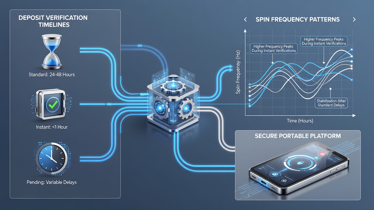 Data visualization of spin frequency patterns mapped against deposit verification timelines on mobile casino dashboards
