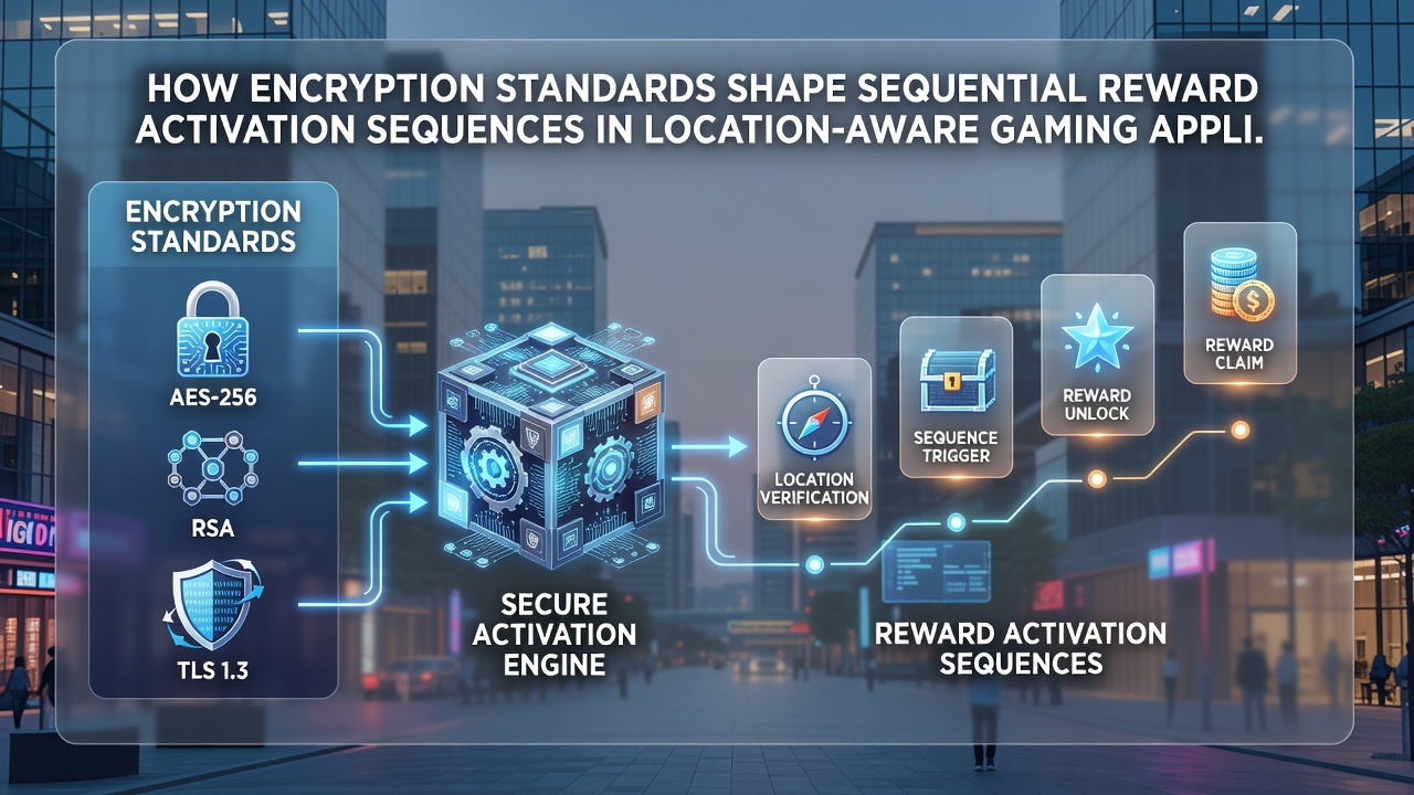Flow of encrypted location signals enabling ordered reward triggers