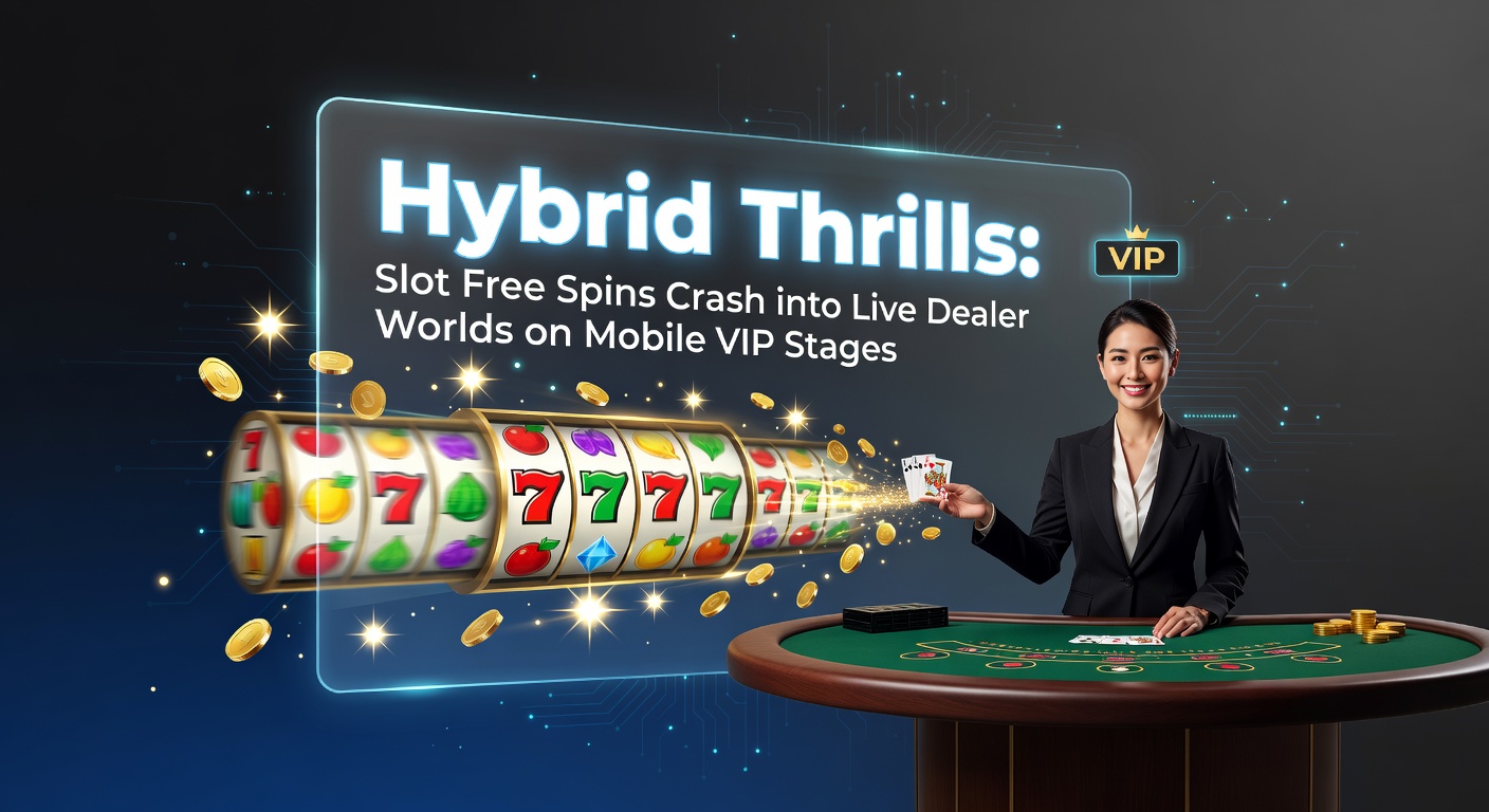 Dynamic hybrid casino interface blending vibrant slot reels with a live dealer at a high-stakes table on a mobile screen