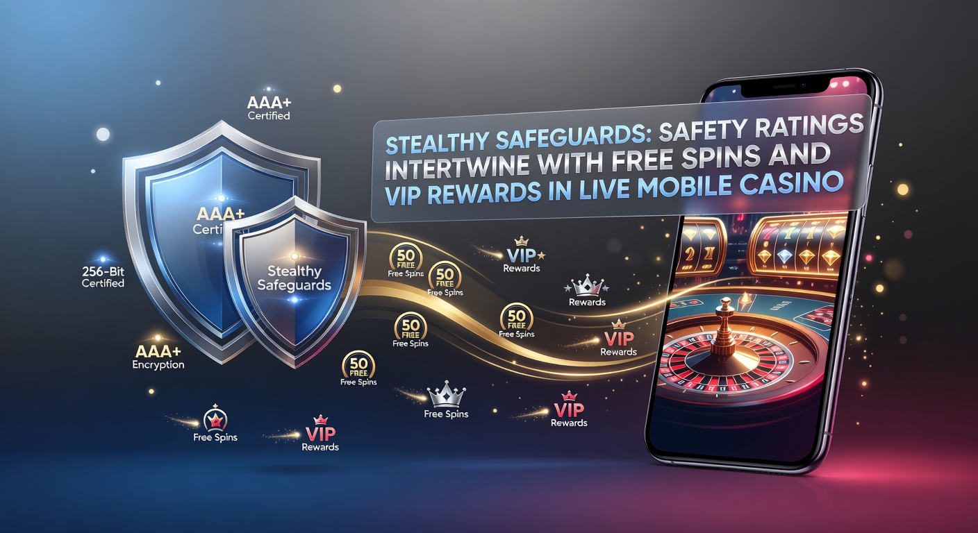 VIP rewards dashboard on mobile screen displaying safety rating integration with exclusive free spins